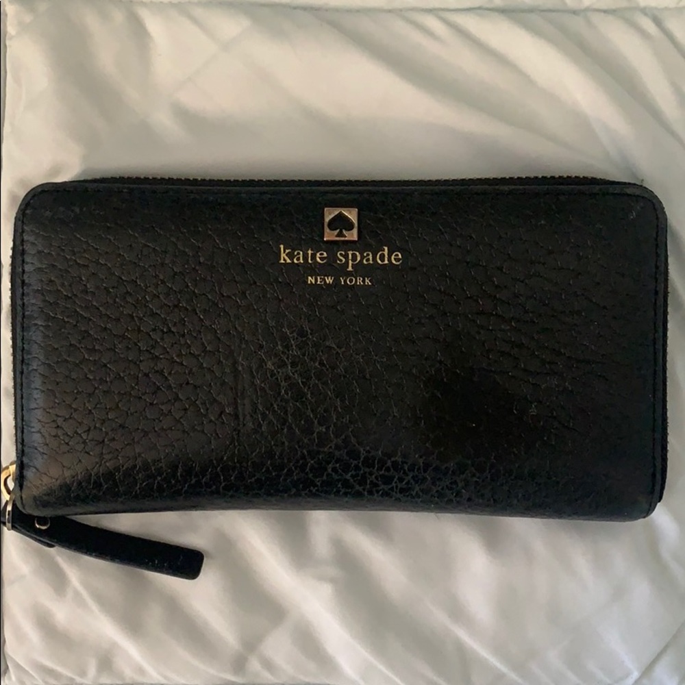 Kate spade black leather wallet